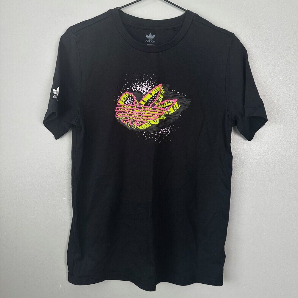 Adidas Originals Black Graphic Tee Youth 13/14 Tshirt